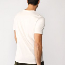 Solid-colour T-shirt with embroidered breast pocket