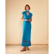 Nymphe Chios ode-theme embroidered maxi-kaftan dress
